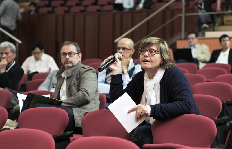 PRACEdays14 conference audience lady asking a question