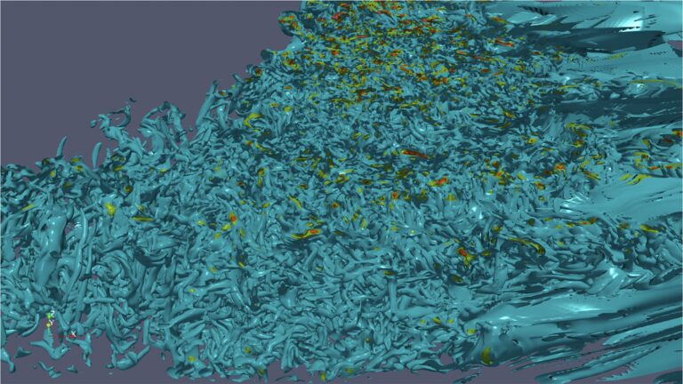 A zoom into the most intense turbulent structures