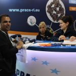 Welcoming visitors at the PRACE booth at ISC 2017