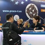 Welcoming visitors at the PRACE booth at ISC 2017