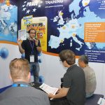 Stelios Erotokritou giving a talk about training at the PRACE booth at ISC 2017
