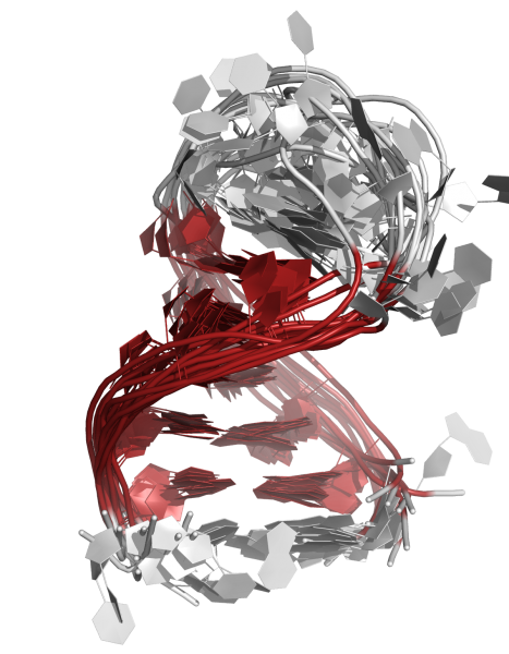 The predicted three-dimensional structure of stem-loop 5a in the 5’ end untranslated region of SARS-CoV-2 RNA genome