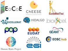 einfrastructure Collaborations EoCoE ChEESE CompBioMed EXCELLERAT HiDALGO bioexcel POP EUDAT GÉANT Human Brain Project EGI EOSC-hub
