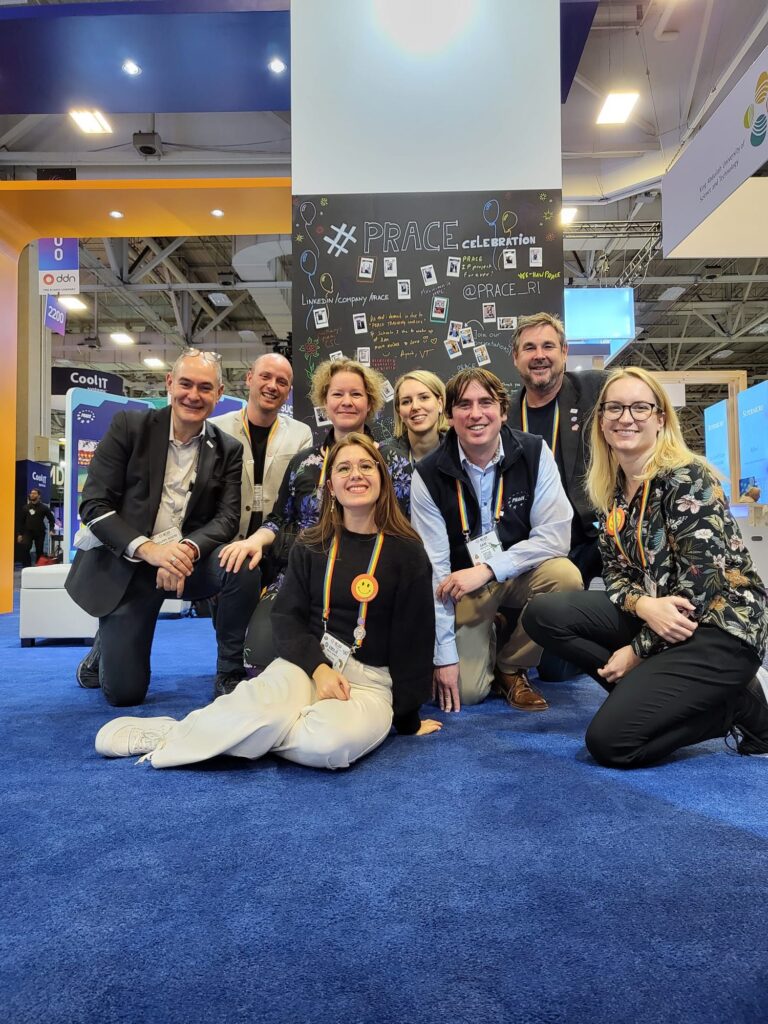 PRACE exhibiton booth staff at SC 2022, Dallas